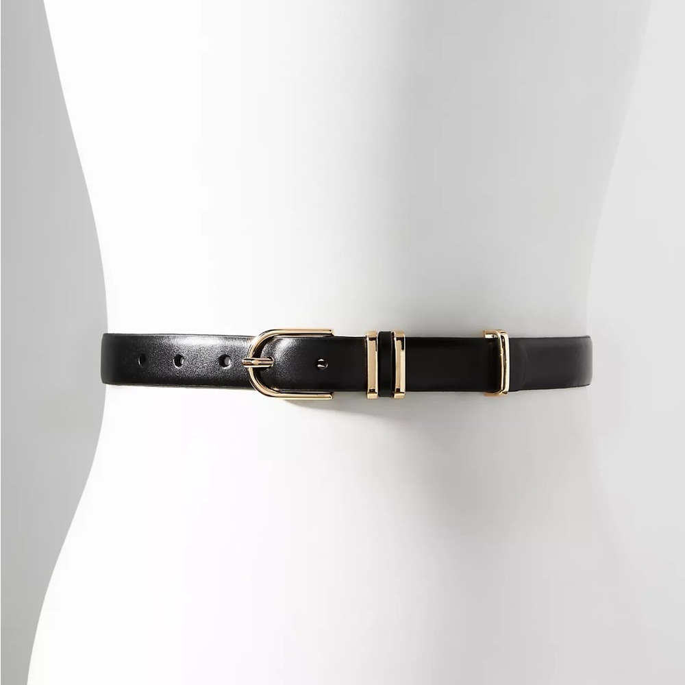 Anthropologie Black Basic Keeper Belt - Picture 2 of 5